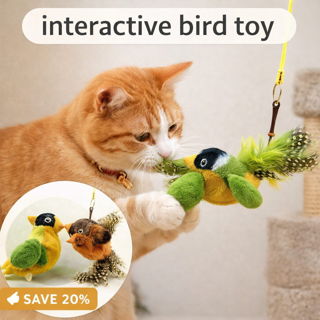 Interactive Plush Cat Toy